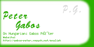 peter gabos business card